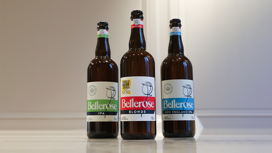 Images avec les 3 recettes Bellerose : Blonde, IPA et NEIPA